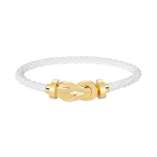 [Glow Muse]BRACELET CHANCE LARGE À BOUCLE EN FORME DE 8 SANS DIAMANT DORÉ