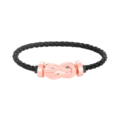 [Glow Muse]BRACELET CHANCE LARGE FERMOIR EN FORME DE CHIFFRE 8 SANS DIAMANT OR ROSE