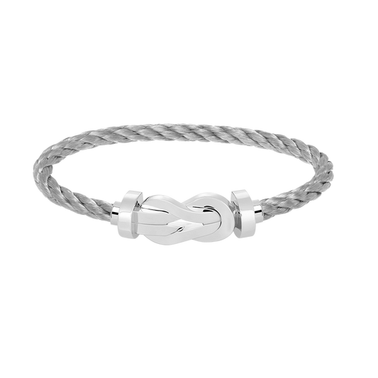[Glow Muse] BRACELET CHANCE LARGE À BOUCLE EN FORME DE CHIFFRE 8 SANS DIAMANT ARGENT