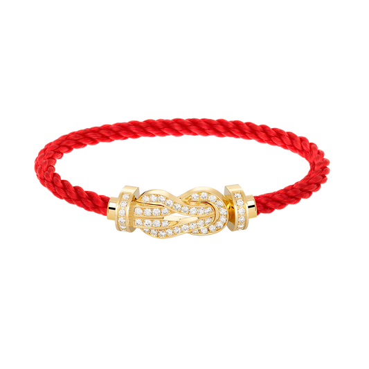 [Glow Muse] BRACELET CHANCE LARGE À BOUCLE EN FORME DE 8 ENTIÈREMENT SERTI DE DIAMANTS OR