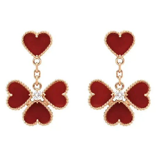 [Glow Muse]BOUCLES D'OREILLES SWEET CLOVER CORNALINE