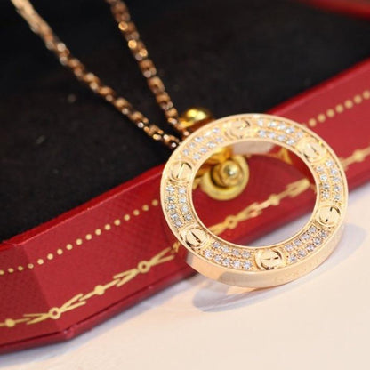 [Glow Muse]COLLIER LOVE RÉGLABLE OR ROSE