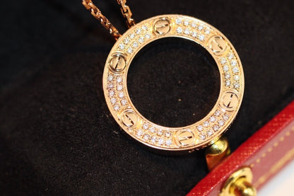 [Glow Muse]COLLIER LOVE RÉGLABLE OR ROSE