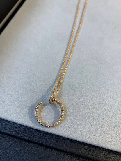 [Glow Muse]COLLIER JUSTE OR ROSE DIAMANTS