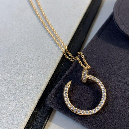 [Glow Muse]COLLIER JUSTE OR ROSE DIAMANTS