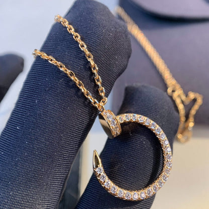 [Glow Muse]COLLIER JUSTE OR ROSE DIAMANTS