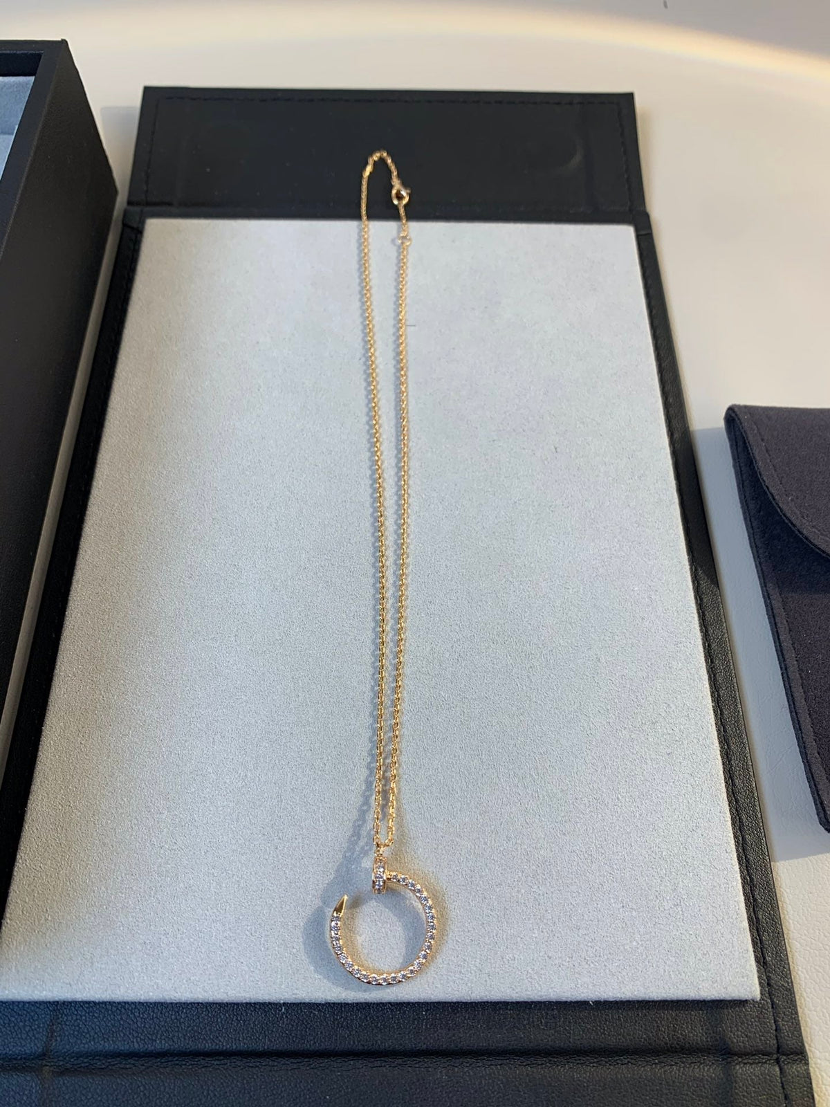 [Glow Muse]COLLIER JUSTE OR ROSE DIAMANTS