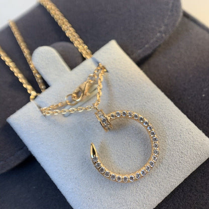 [Glow Muse]COLLIER JUSTE OR ROSE DIAMANTS