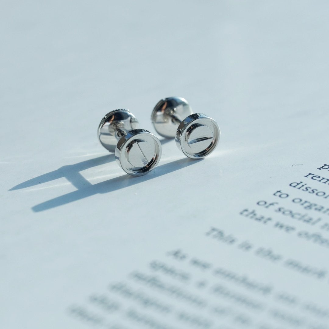[Glow Muse]BOUCLES D'OREILLES LOVE ARGENT 10MM