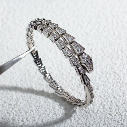 [⭐Glow Muse ]SERPENTI BRACELET 6MM SILVER DIAMOND