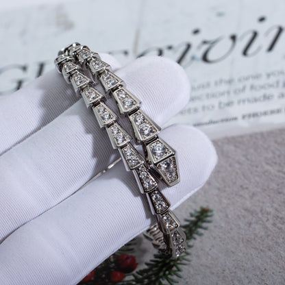 [⭐Glow Muse ]SERPENTI BRACELET 6MM SILVER DIAMOND