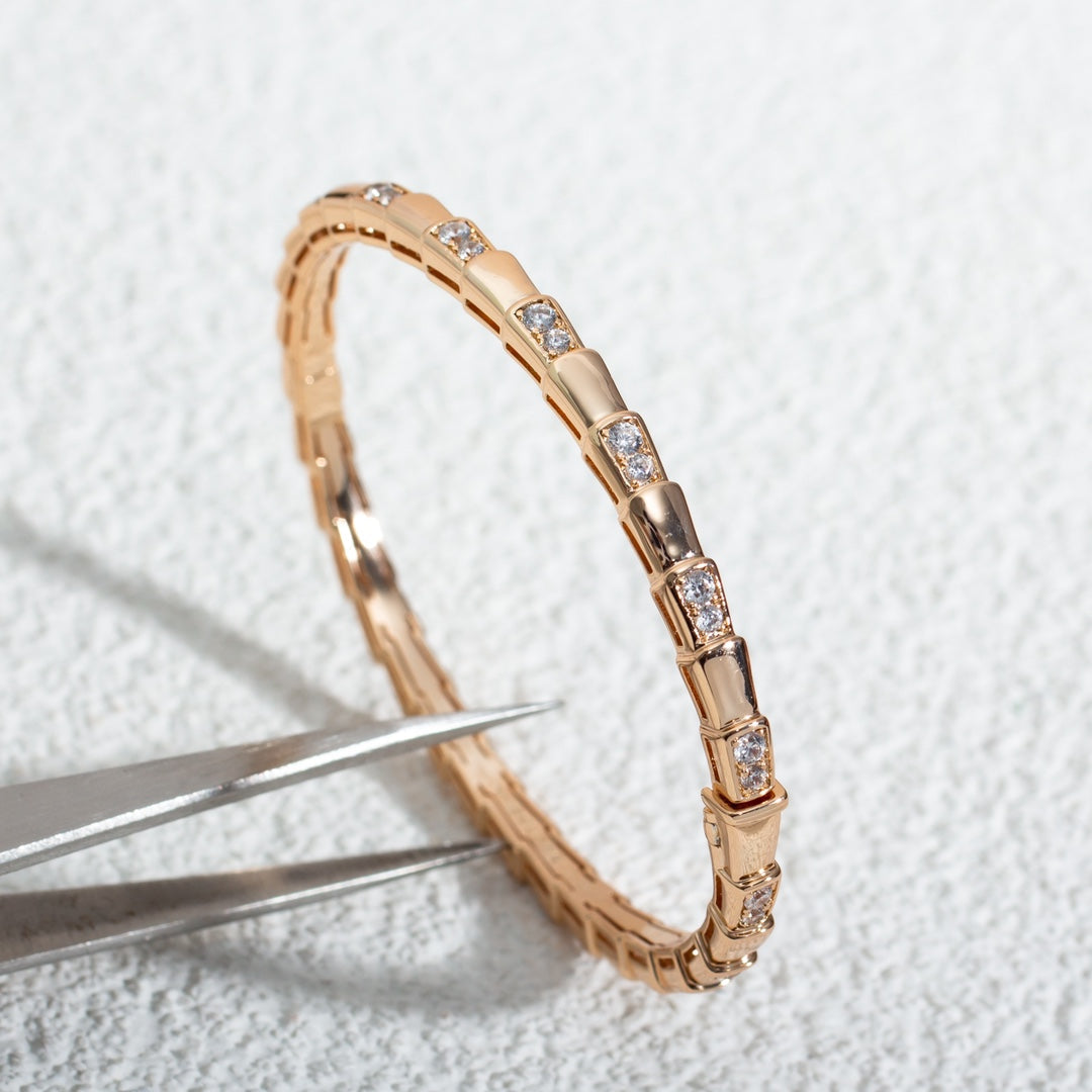 [⭐Glow Muse ]SERPENTI BRACELET PINK GOLD DIAMOND