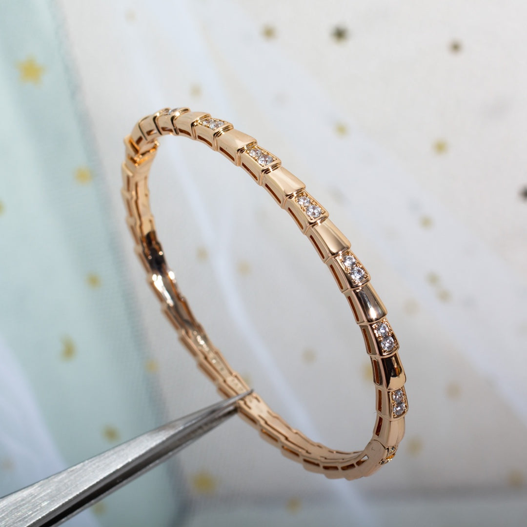 [⭐Glow Muse ]SERPENTI BRACELET PINK GOLD DIAMOND
