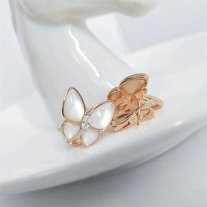 [Glow Muse]BOUCLES D'OREILLES MOP PAPILLON DIAMANT