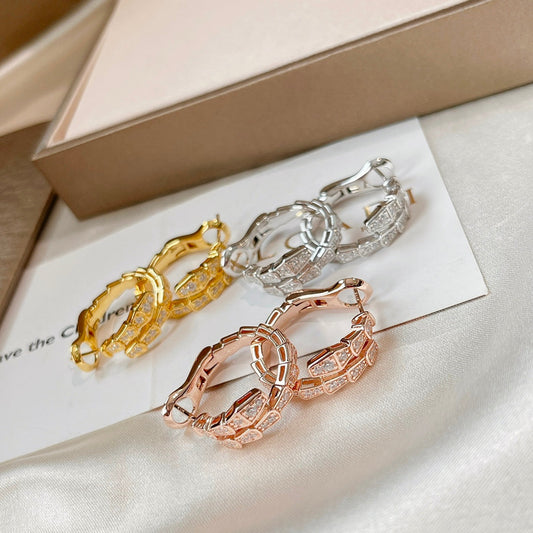 [⭐Glow Muse ]SERPENTI EARRINGS DIAMOND
