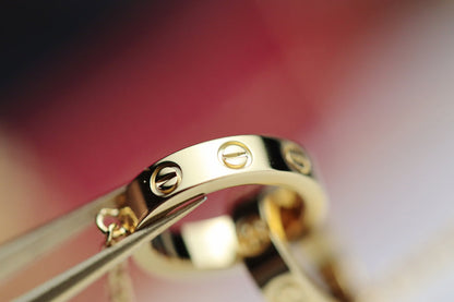 [Glow Muse]COLLIER AMOUR DOUBLE ANNEAU DORÉ