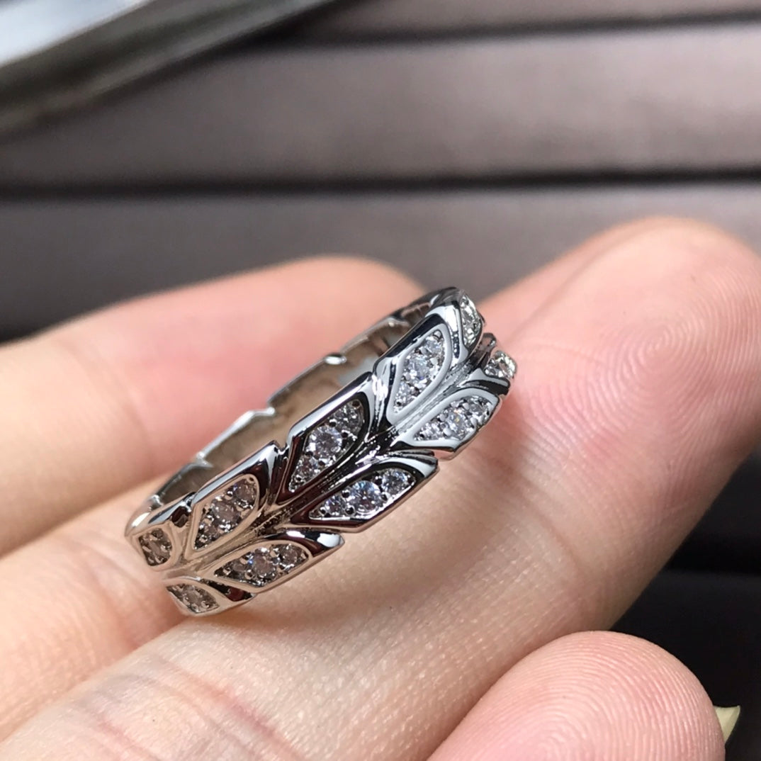 [Glow Muse ]OLIVE LEAF RING DIAMONDS