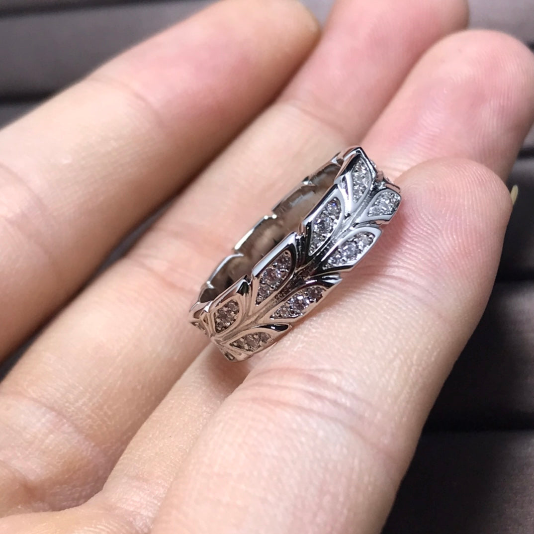 [Glow Muse ]OLIVE LEAF RING DIAMONDS