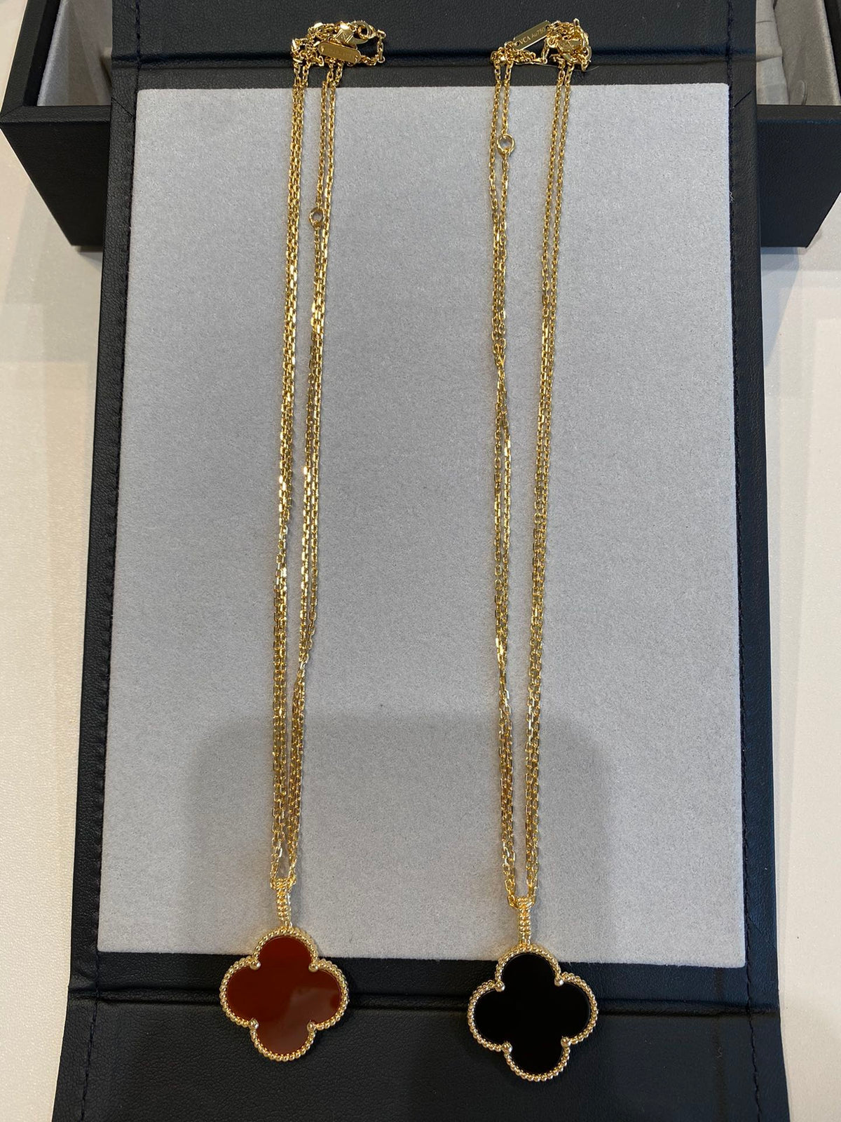 [Glow Muse]COLLIER CLOVER 25MM OR CORNALINE