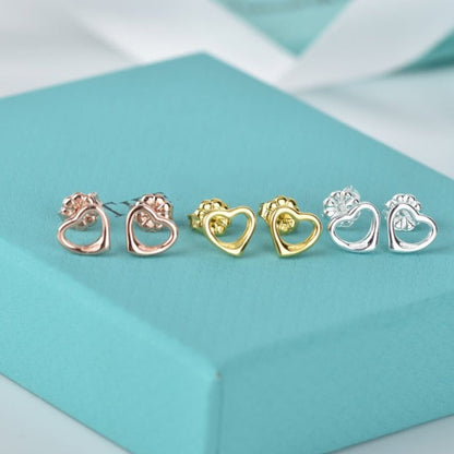 [Glow Muse ]OPEN HEART STUD EARRINGS