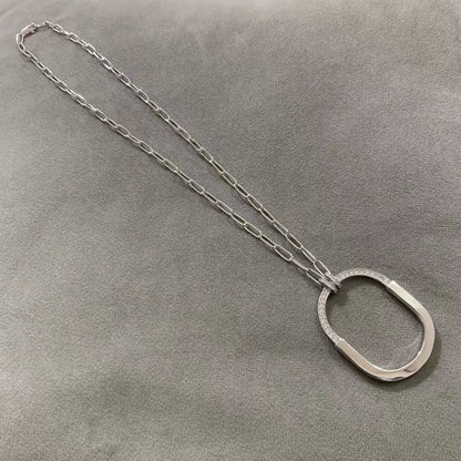 [Glow Muse ]LOCK DIAMOND NECKLACE