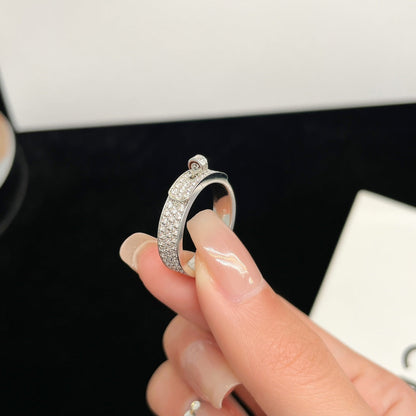 [Glow Muse]BAGUE DIAMANT KELLY ARGENT