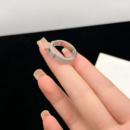 [Glow Muse]BAGUE DIAMANT KELLY ARGENT