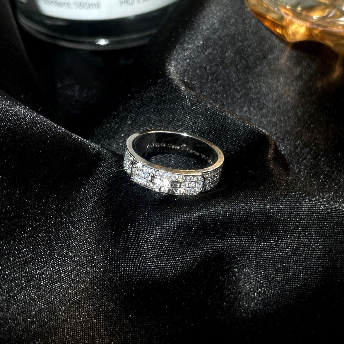 [Glow Muse]BAGUE DIAMANT KELLY ARGENT