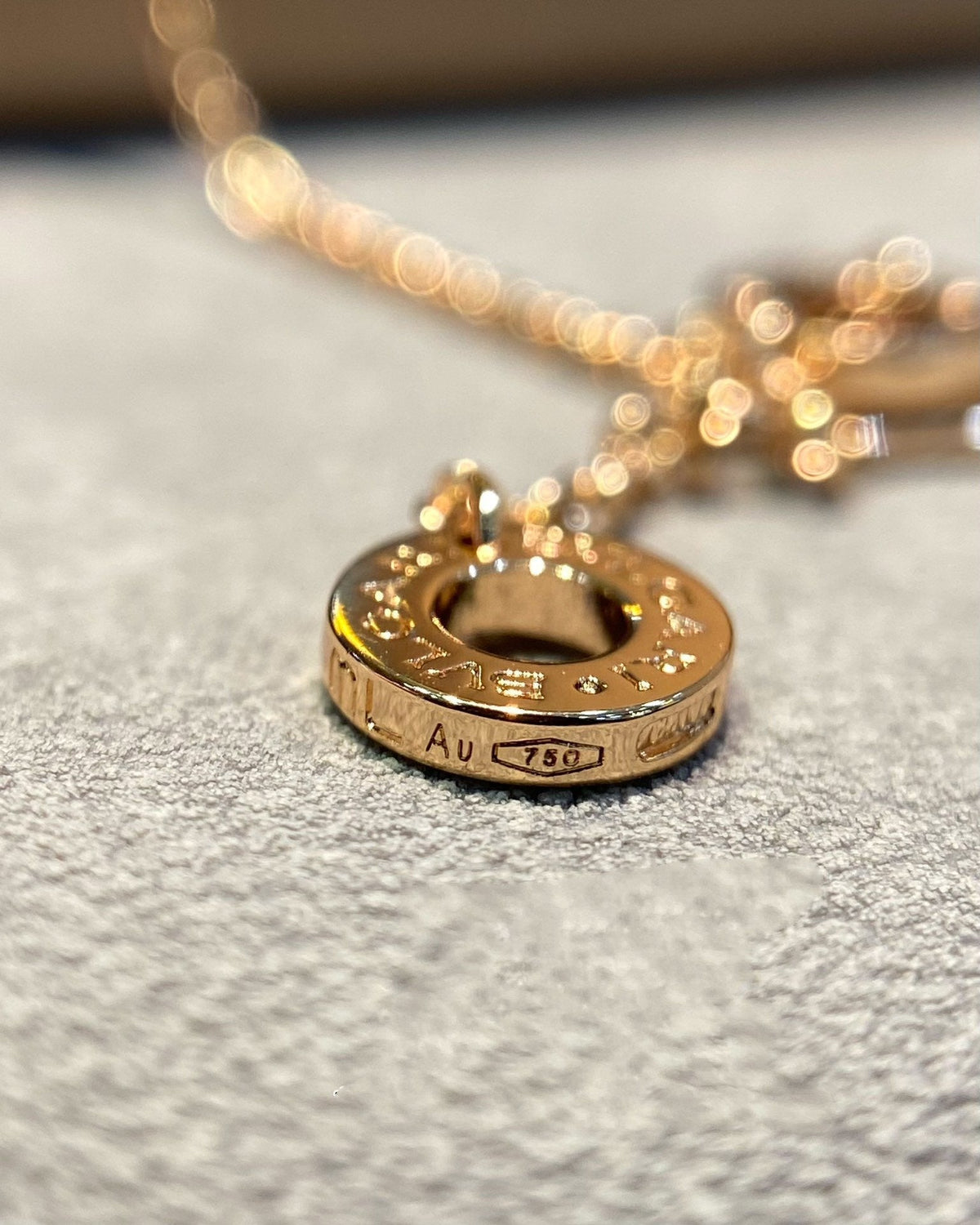 [⭐Glow Muse ]DREAM MOP DIAMOND PAVED PINK GOLD NECKLACE