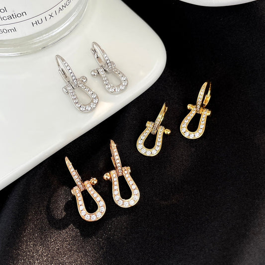 [Glow Muse]BOUCLES D'OREILLES FORCE 10 DIAMANTS PLEINS MODÈLE MOYEN