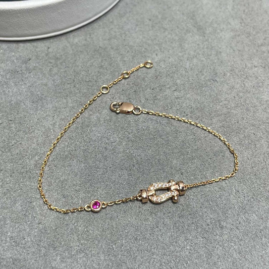 [Glow Muse]BRACELET FORCE 10 MAILLONS DIAMANT OR ROSE