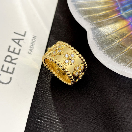 [Glow Muse]BAGUE PERLÉE DIAMANTS MODÈLE LARGE