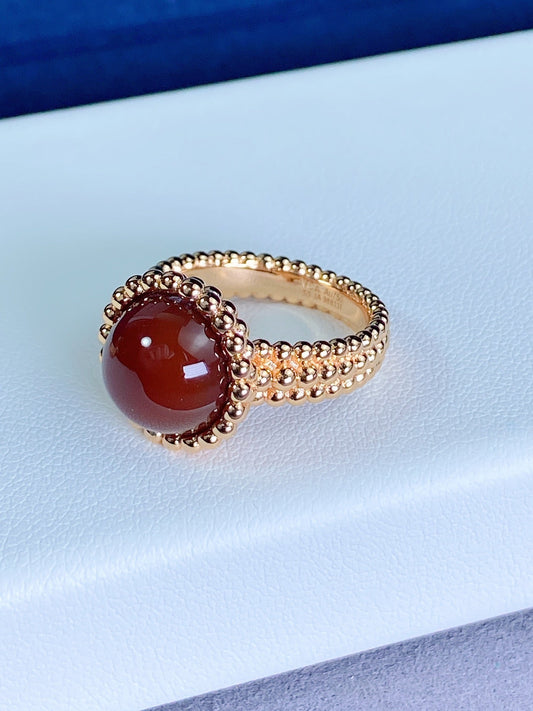 [Glow Muse]BAGUE PERLÉE COULEURS EN OR ROSE