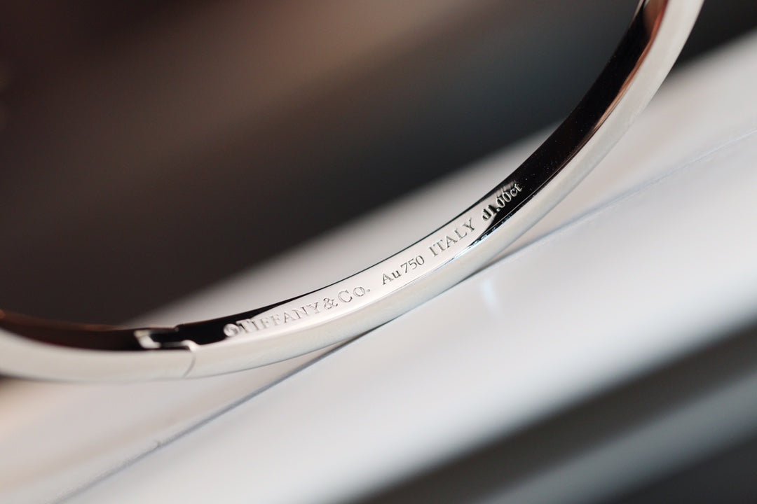 [Glow Muse ]NARROW T1 HINGED BANGLE DIAMOND SILVER