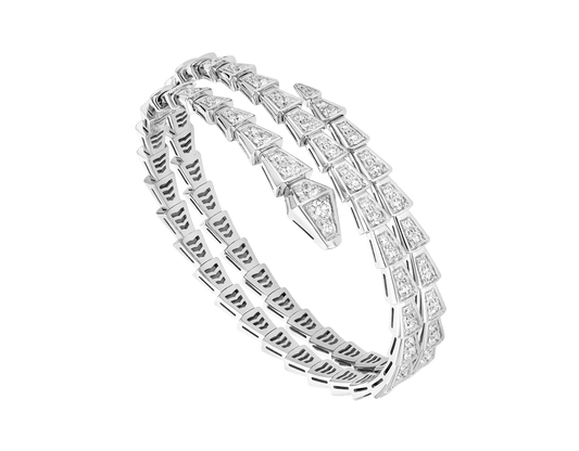 [⭐Glow Muse ]SERPENTI BRACELET SILVER DIAMOND DOUBLE ROW