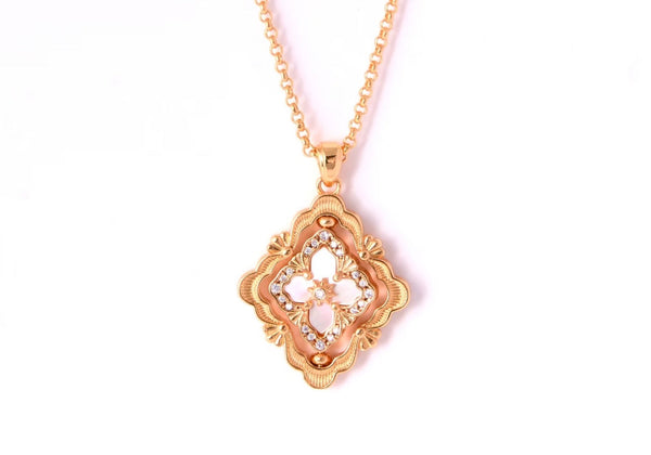 [⭐Glow Muse] COLLIER B.C.L ENAMEL ROTATIF DIAMANT UNIQUE (Diverses couleurs)