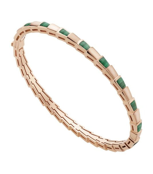 [⭐Glow Muse ]SERPENTI BRACELET PINK GOLD MALACHITE