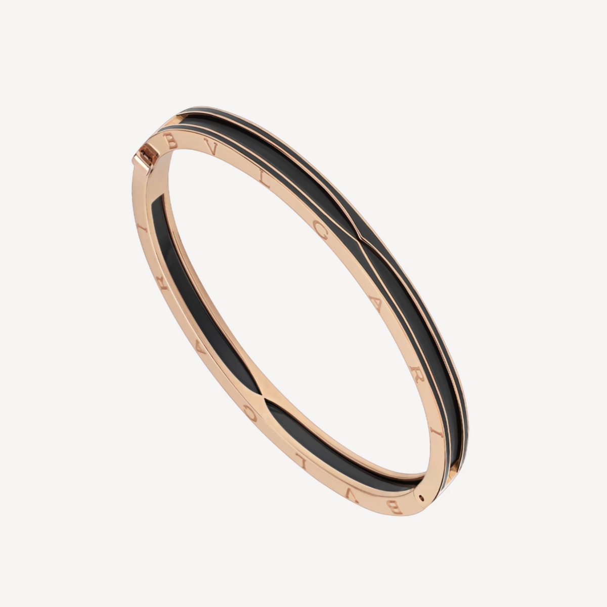 [⭐Glow Muse ]ZERO 1 PINK GOLD WITH MATTE BLACK CERAMIC BRACELET