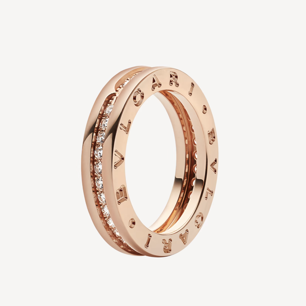 [⭐Glow Muse ]ZERO 1 ONE-BAND PAVED DIAMONDS ON THE SPIRAL RING