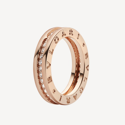 [⭐Glow Muse ]ZERO 1 ONE-BAND PAVED DIAMONDS ON THE SPIRAL RING