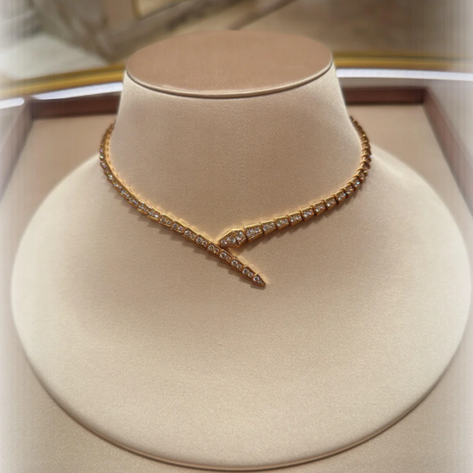 [⭐Glow Muse ]NEW！SERPENT DIAMOND NECKLACE