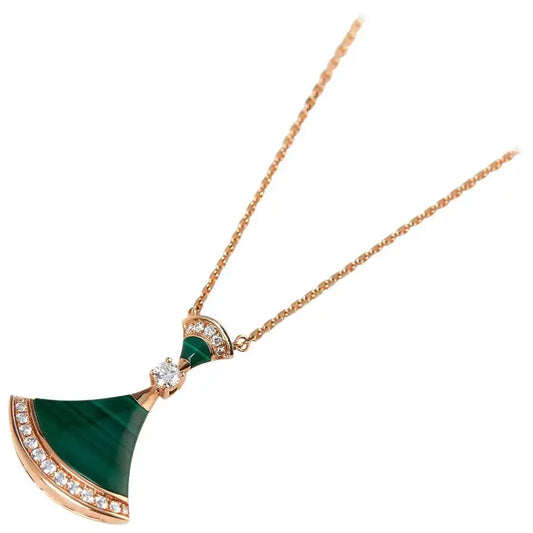 [⭐Glow Muse ]DREAM NECKLACE MALACHITE DIAMOND