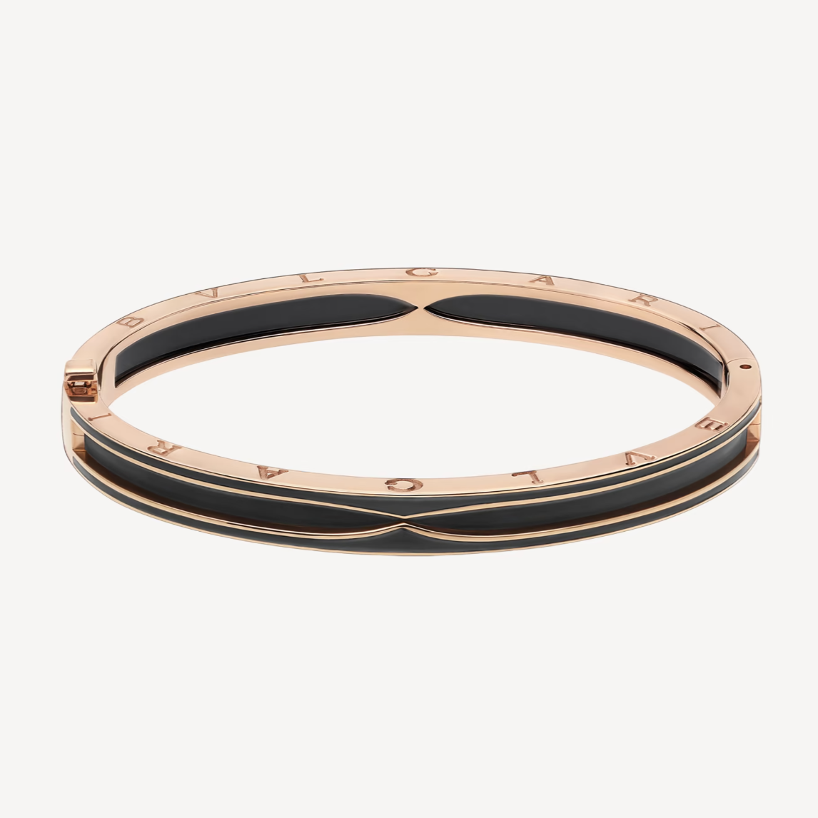 [⭐Glow Muse ]ZERO 1 PINK GOLD WITH MATTE BLACK CERAMIC BRACELET