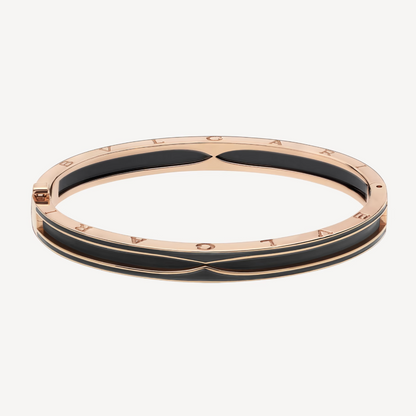 [⭐Glow Muse ]ZERO 1 PINK GOLD WITH MATTE BLACK CERAMIC BRACELET