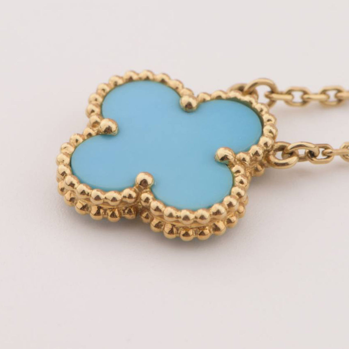 [Glow Muse] COLLIER CLOVER 15MM VINTAGE TURQUOISE