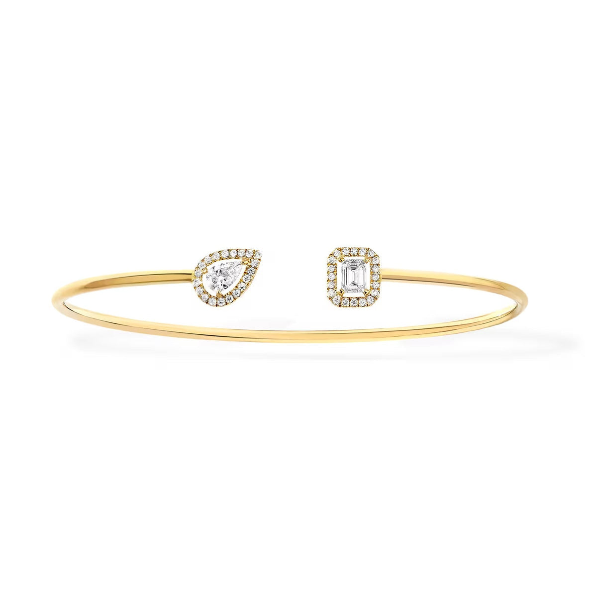 [Glow Muse]BRACELET JONC FLEX MY TWIN TOI & MOI EN ARGENT ET DIAMANT