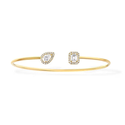[Glow Muse]BRACELET JONC FLEX MY TWIN TOI & MOI EN ARGENT ET DIAMANT