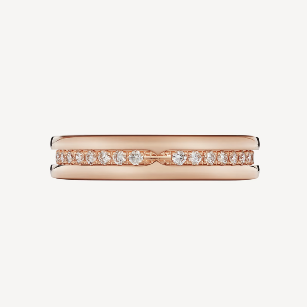 [⭐Glow Muse ]ZERO 1 ONE-BAND PAVED DIAMONDS ON THE SPIRAL RING