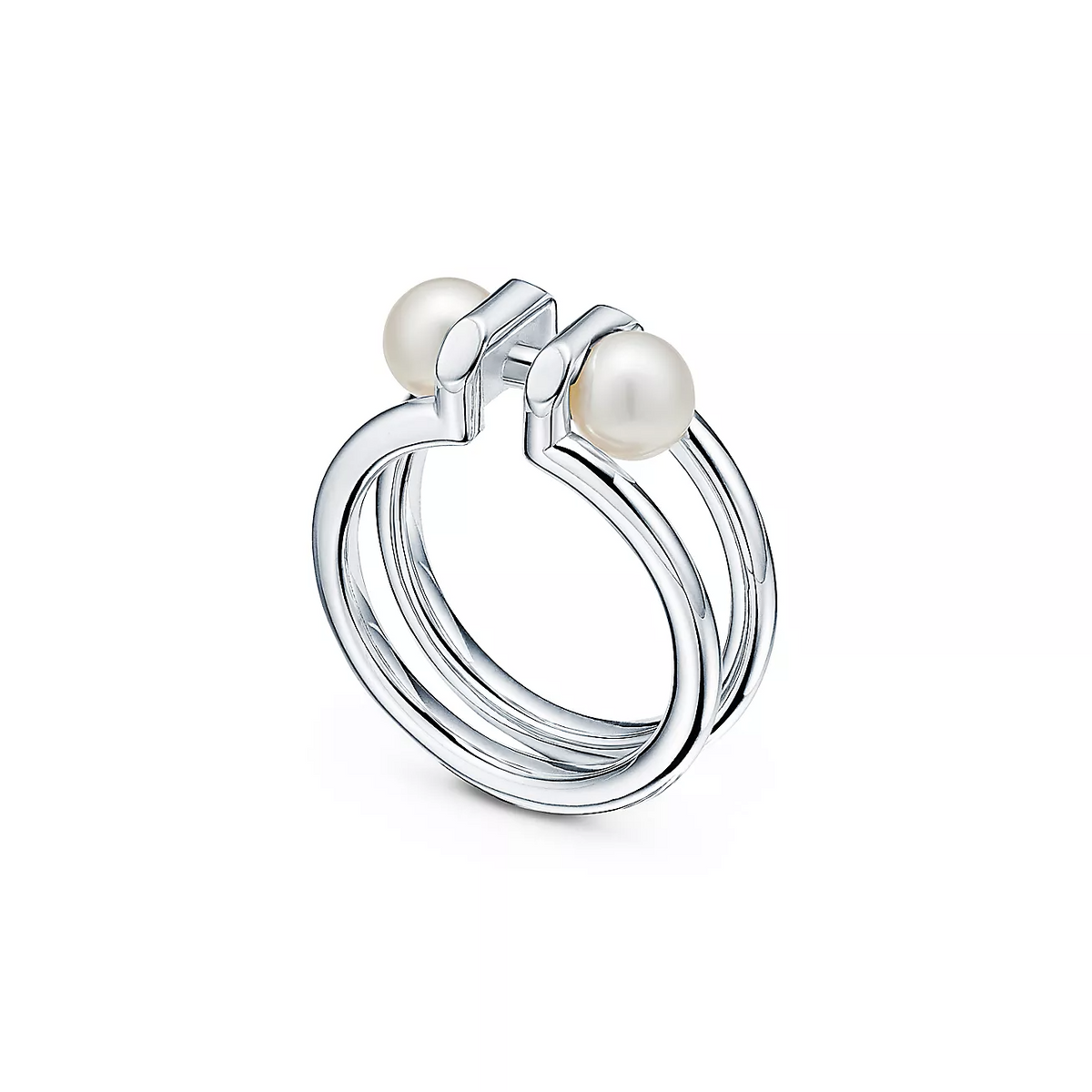 [Glow Muse ]DOUBLE PEARL SILVER RING