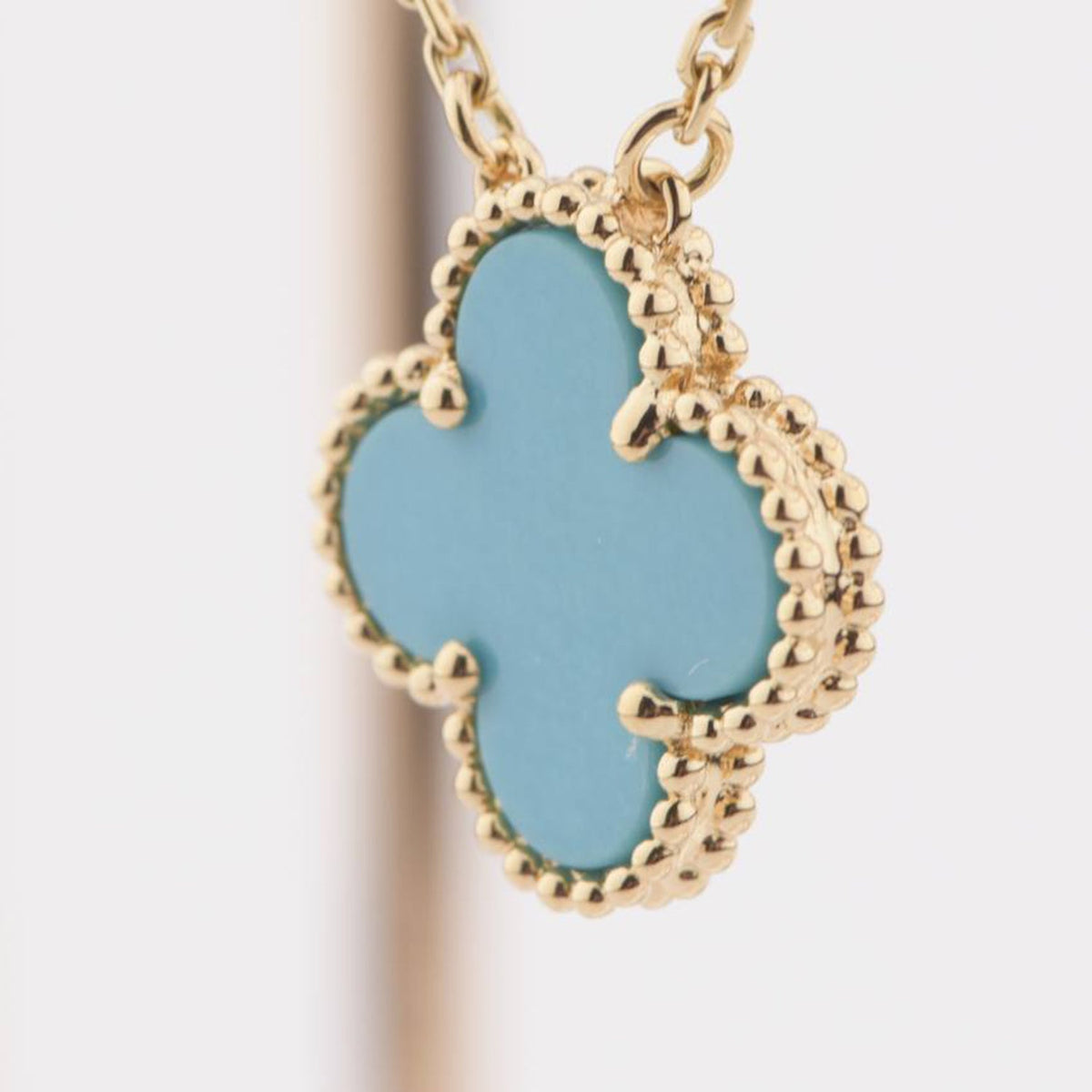 [Glow Muse] COLLIER CLOVER 15MM VINTAGE TURQUOISE